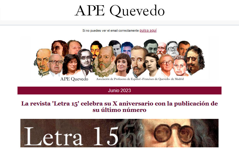 Email marketing de APE QUEVEDO